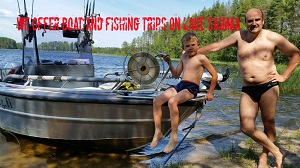 Fishing and boat trips for children on Lake Saimaa from the Fishing Cottage Jokiniemi